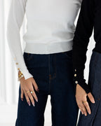 Everyday High-Neck Pullover in Off-White