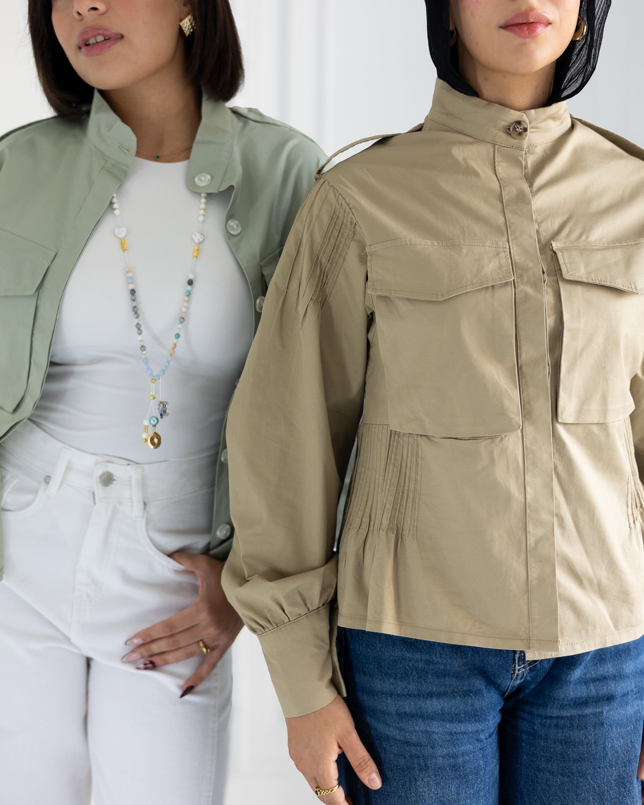 Pocket Shirt in Dark Beige