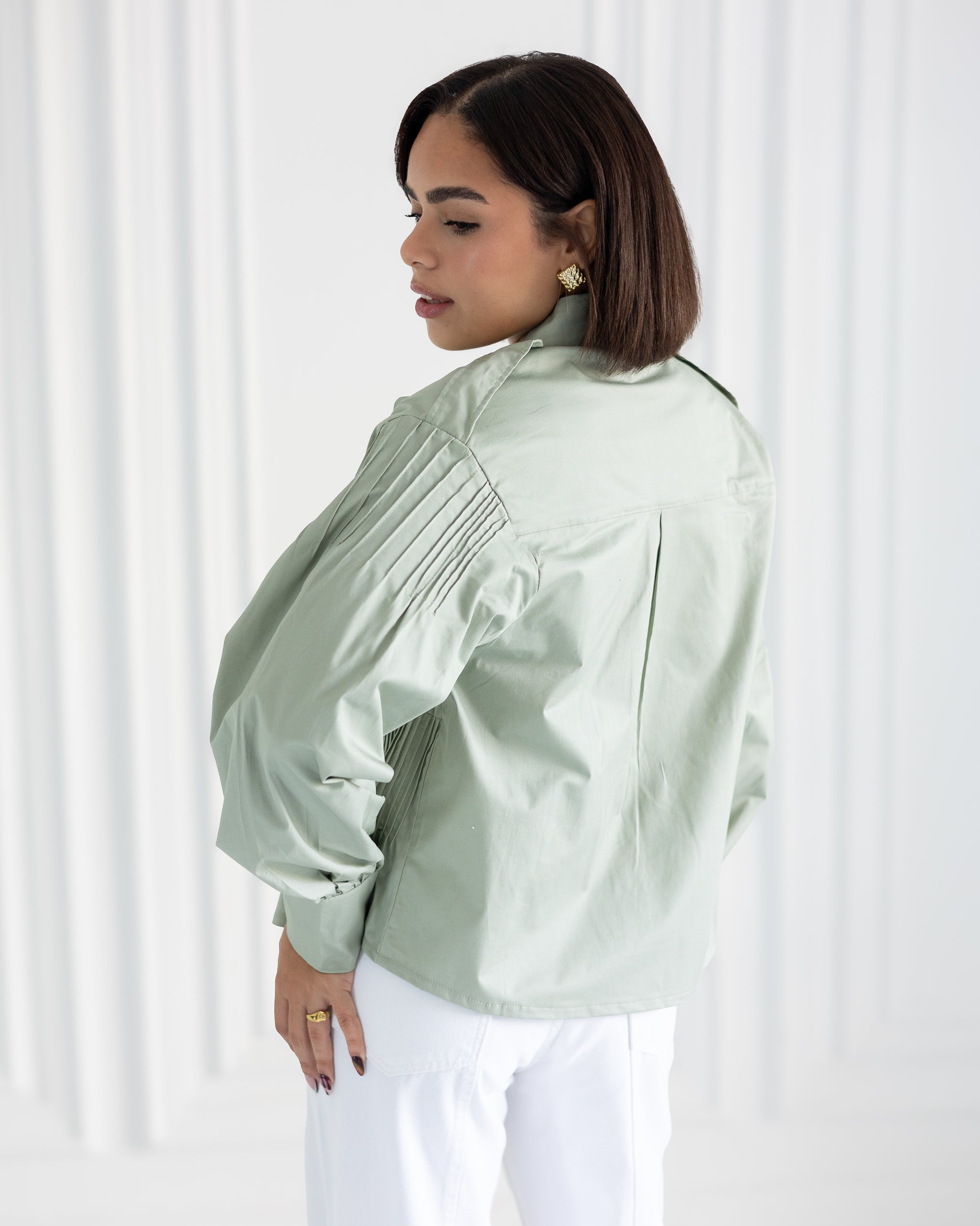 Pocket Shirt in Mint Green