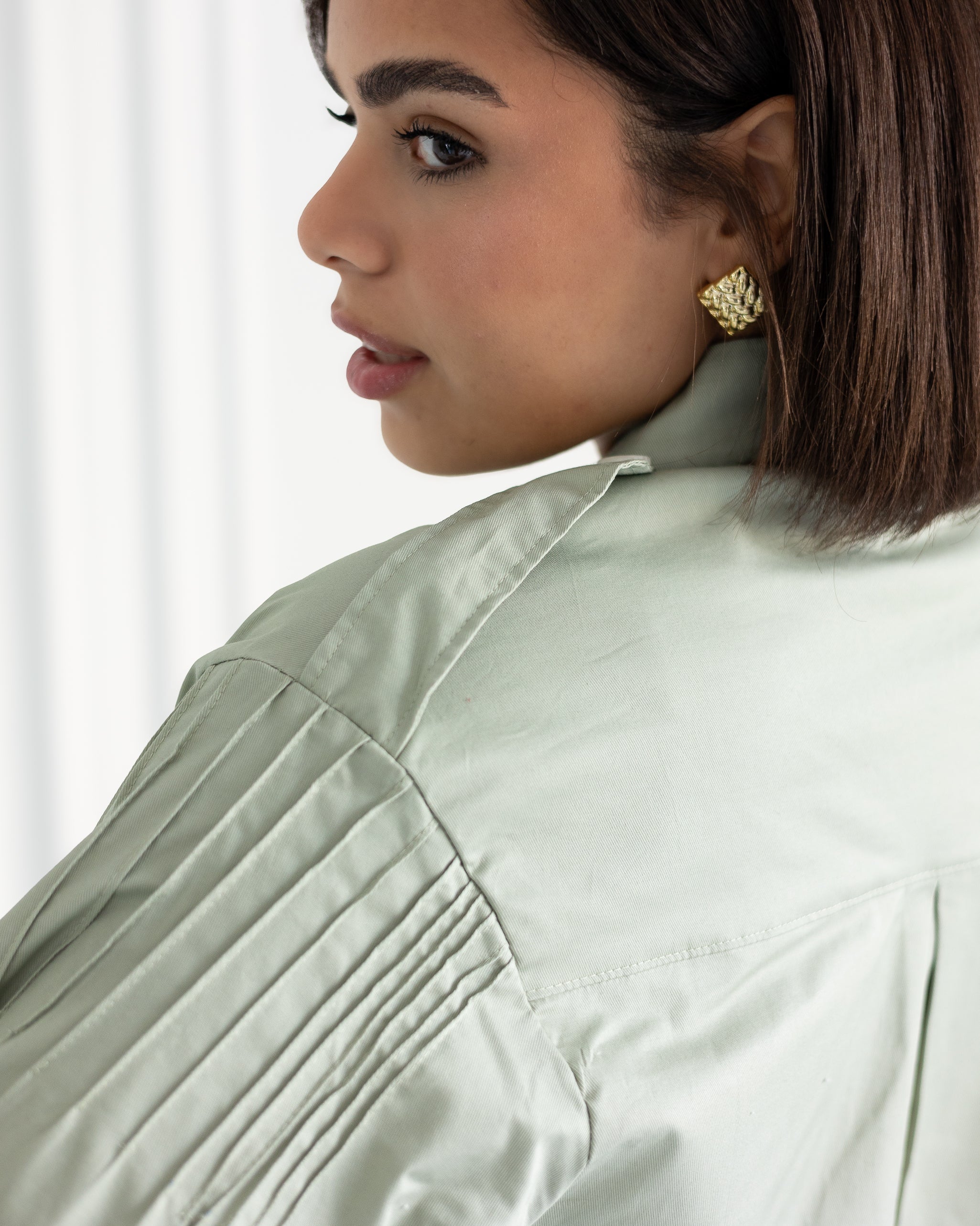 Pocket Shirt in Mint Green