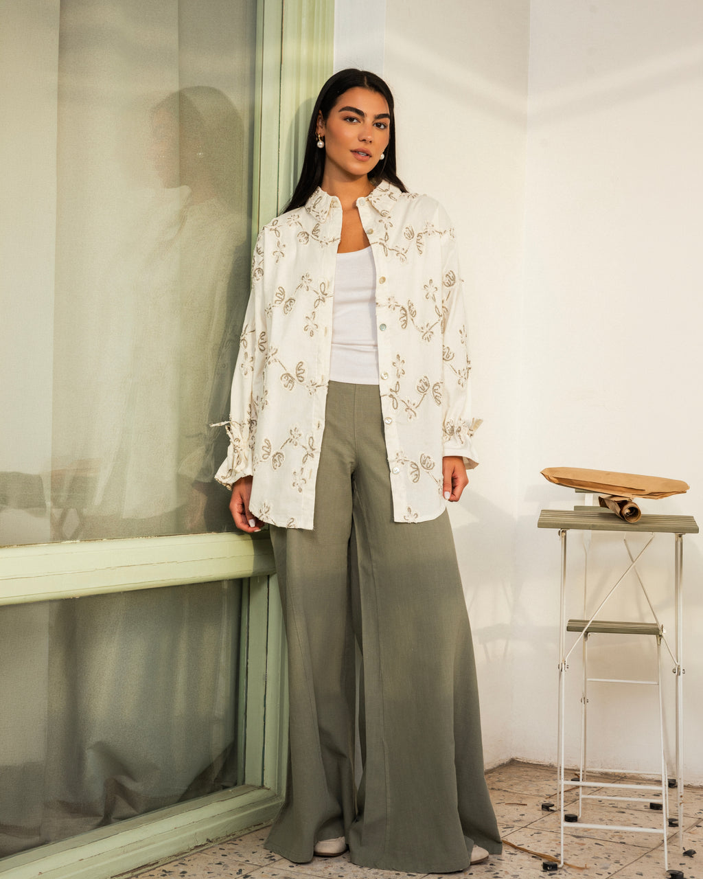 Eclipse Wide Pants in Olive