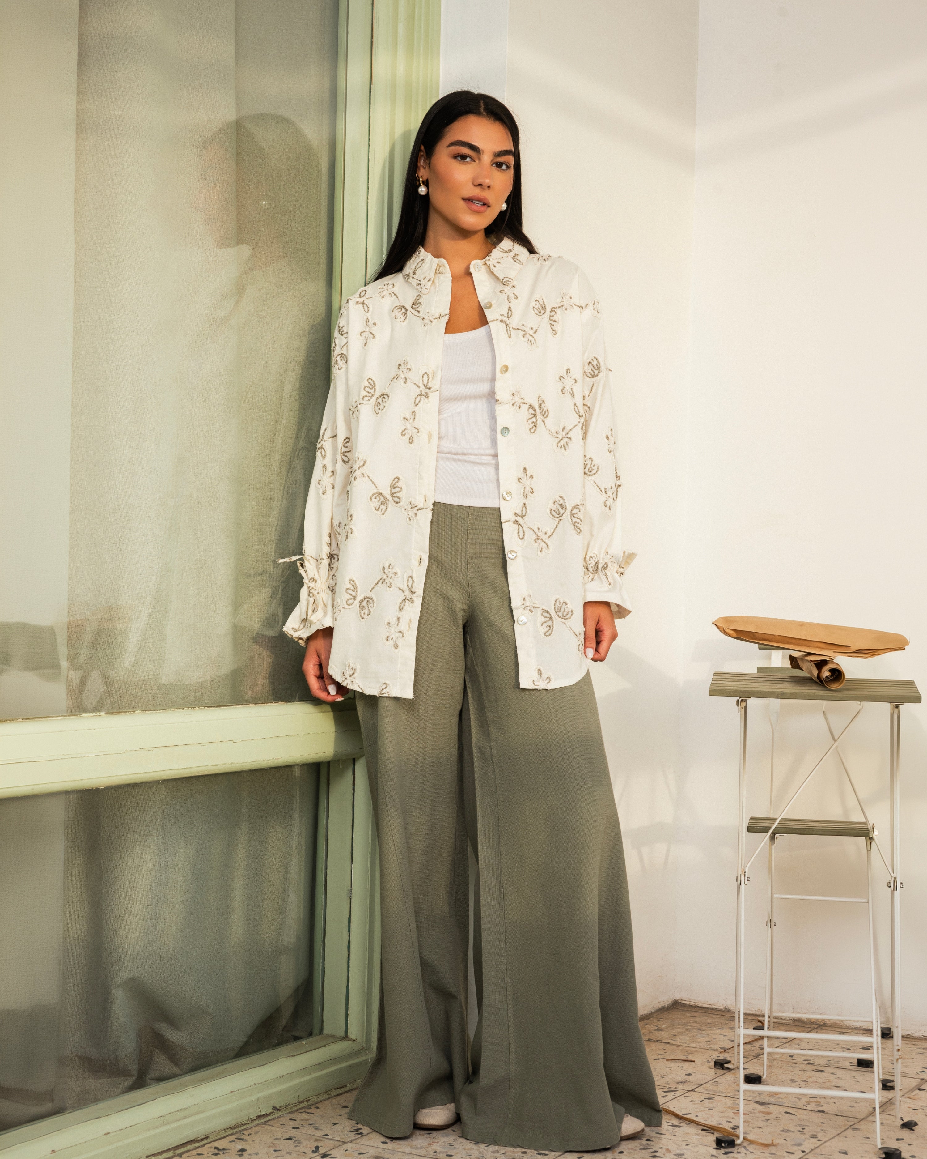 Eclipse Wide Pants in Olive